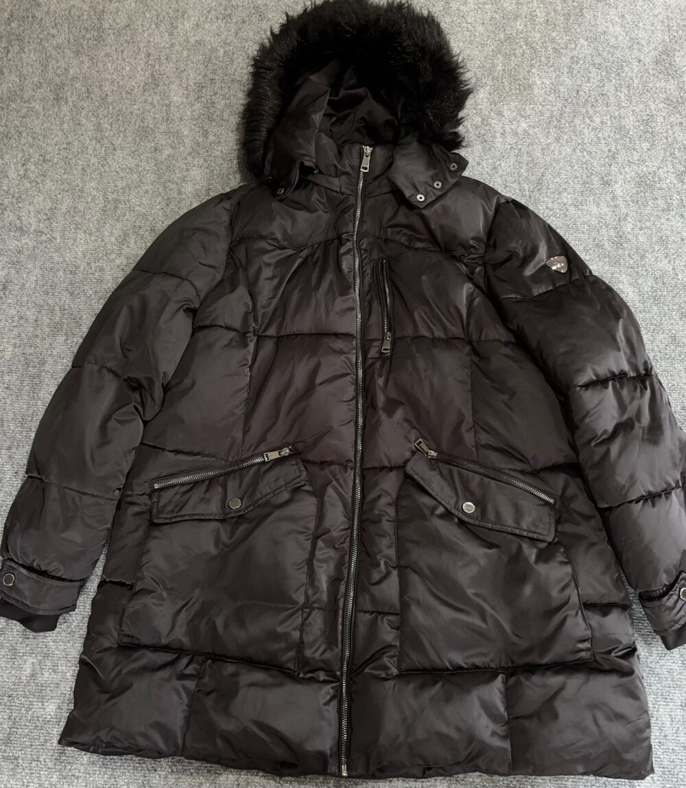 NWOT 1 Madison Expedition Heritage Black Puffer Coat Womens XL Removable Hood